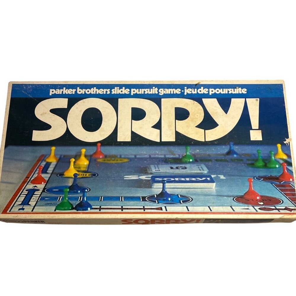 Vintage Parker Brothers Sorry! Board Game 1972 Edition Classic Family Game